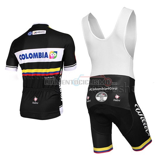 Abbigliamento Colombia 2014 Manica Corta E Pantaloncino Con Bretelle nero - Clicca l'immagine per chiudere